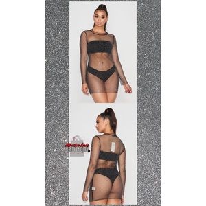 Rhinestone Detail Swimsuit Coverup